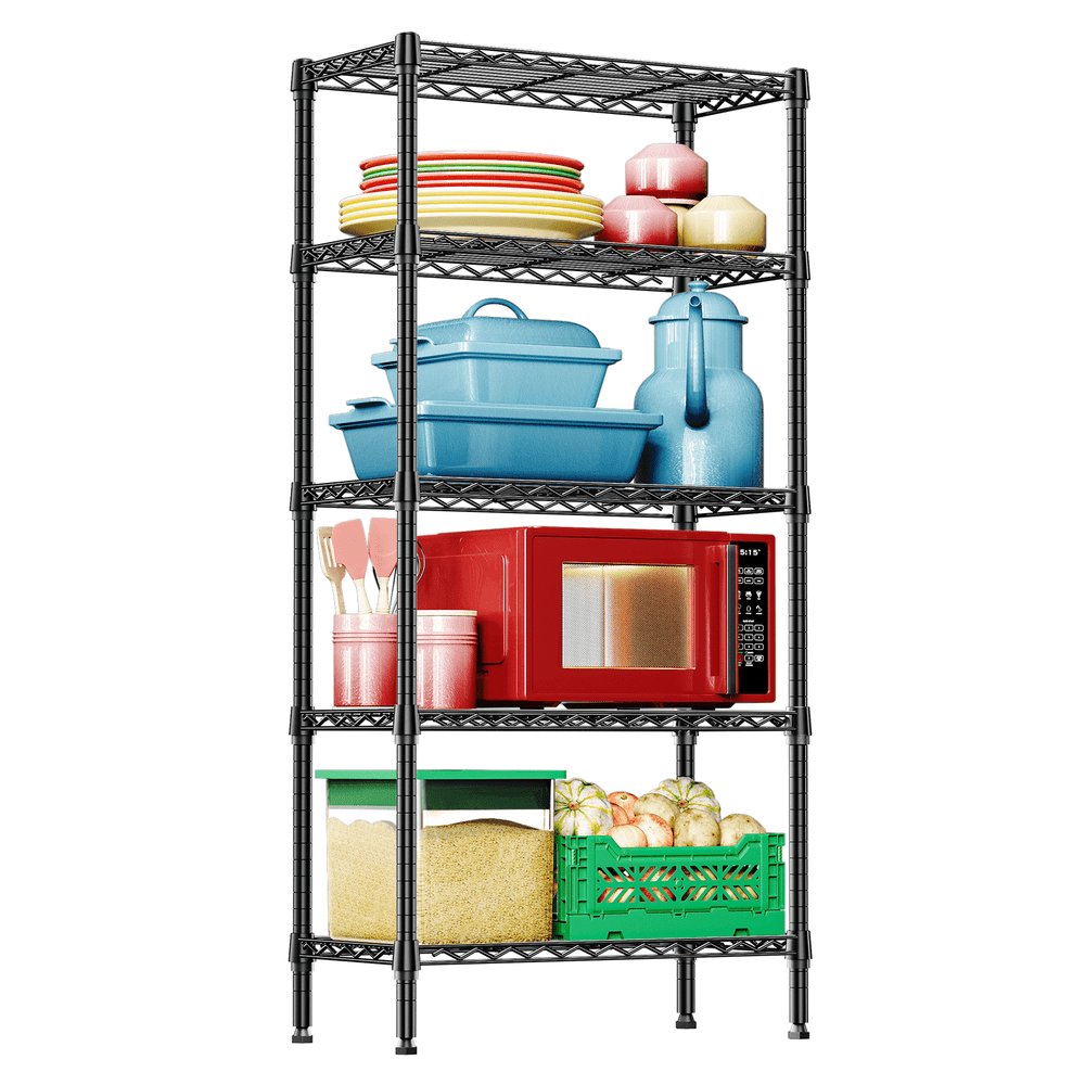 Izeuk 5-Tier Wire Metal Storage Shelves: $62.79
