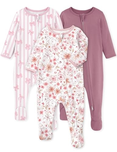 Yoofoss 100% Organic Cotton Footed Baby Sleepers 3-Pack: $22.09 Yoofoss 100% Organic Cotton Footed Baby Sleepers 3-Pack: $22.09
