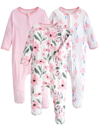 Yoofoss Organic Cotton Footed Baby Pajamas 3-Pack: $21.24 Yoofoss Organic Cotton Footed Baby Pajamas 3-Pack: $21.24