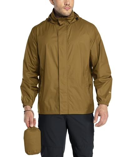 33,000ft Men's Packable Lightweight Waterproof Rain Jacket: $33.99