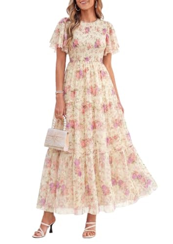 Prettygarden Women's Floral Tulle Maxi Dress: $49.28 Prettygarden Women's Floral Tulle Maxi Dress: $49.28