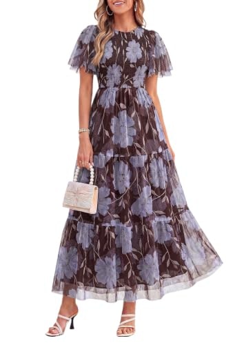 Prettygarden Women's Floral Tulle Maxi Dress: $49.29 Prettygarden Women's Floral Tulle Maxi Dress: $49.29
