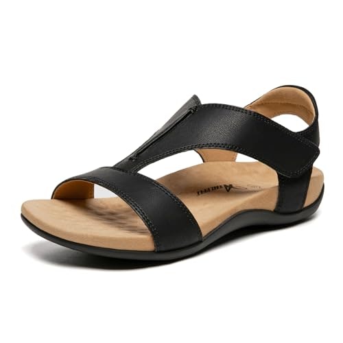 Athlefit Women's Orthopedic Flat Sandals: $31.96