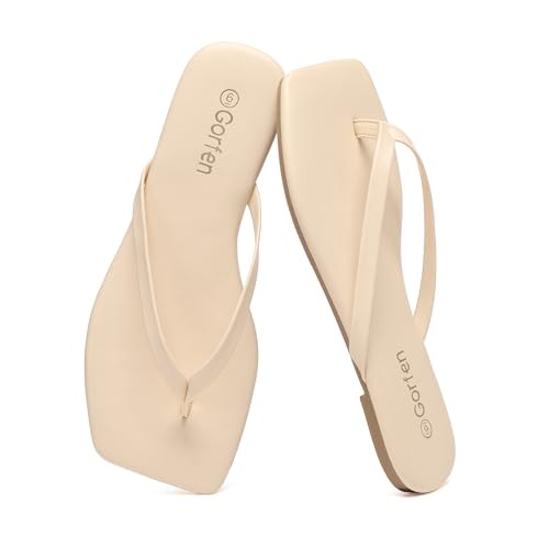 Gorfen Women's Square Toe Flip Flop Sandals: $19.99 Gorfen Women's Square Toe Flip Flop Sandals: $19.99