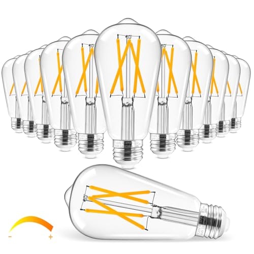 Hizashi Dimmable E26 60W LED Edison Bulbs 12-Pack: $29.98