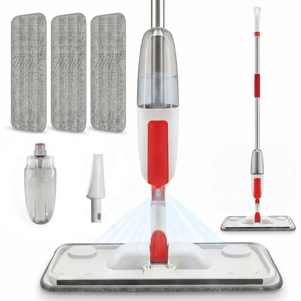 Microfiber Spray Mop with 350ml Refillable Bottle: $16.19