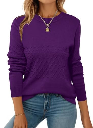 Zeagoo Women's Crew Neck Ribbed Knit Pullover Sweater: $29.59 Zeagoo Women's Crew Neck Ribbed Knit Pullover Sweater: $29.59