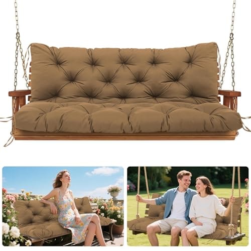 5-Inch Thick Outdoor Porch Swing Cushion with Backrest: $32.39 5-Inch Thick Outdoor Porch Swing Cushion with Backrest: $32.39