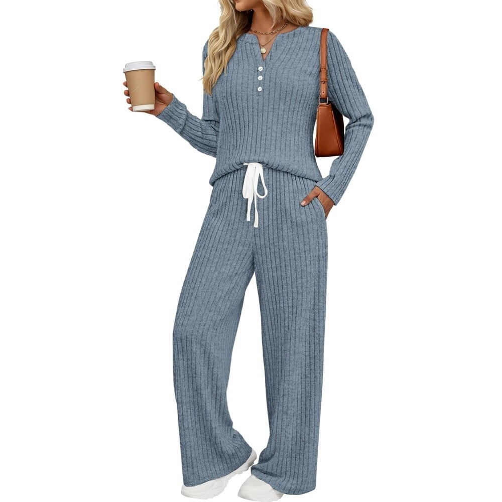Fantaslook Women's Two-Piece Henley Lounge Set: $22.79 Fantaslook Women's Two-Piece Henley Lounge Set: $22.79