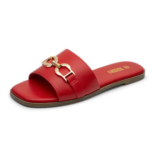 Rihero Women's Flat Dressy Sandals Size 9.5: $30.59