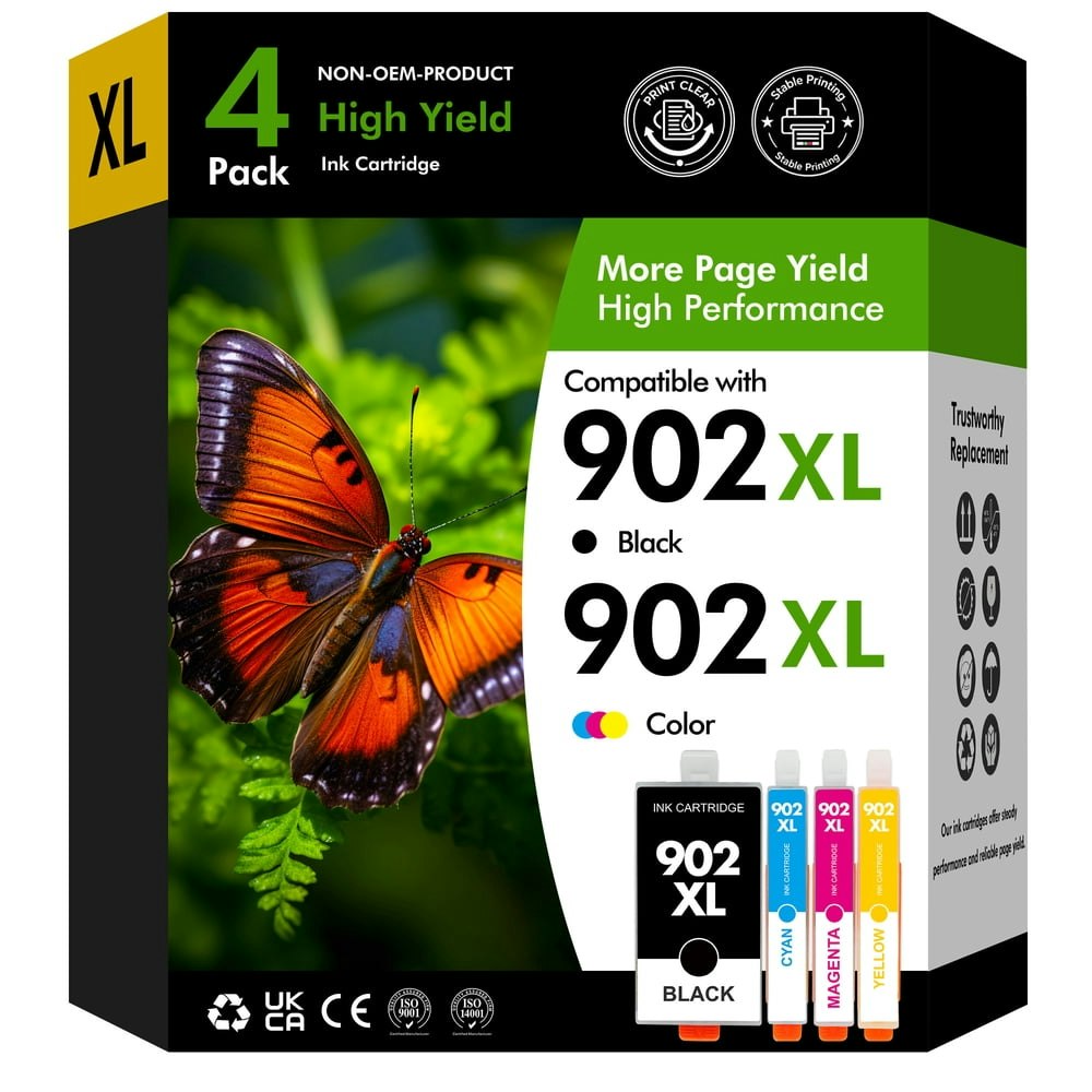902 XL Ink Cartridge 4-Pack: $14.18 902 XL Ink Cartridge 4-Pack: $14.18
