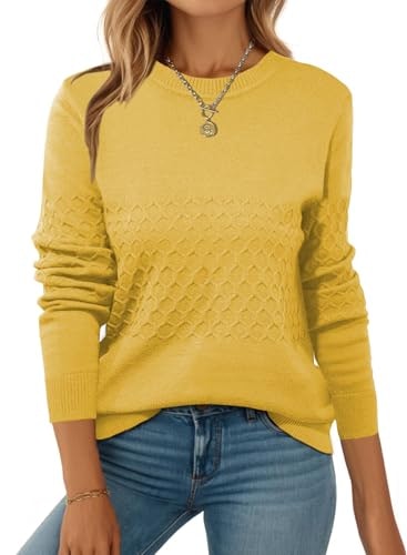 Zeagoo Women's Crew Neck Ribbed Knit Pullover Sweater: $29.59 Zeagoo Women's Crew Neck Ribbed Knit Pullover Sweater: $29.59