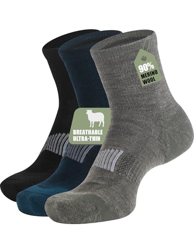 Rztt 90% Merino Wool Men's Ankle Socks 3-Pack: $14.99