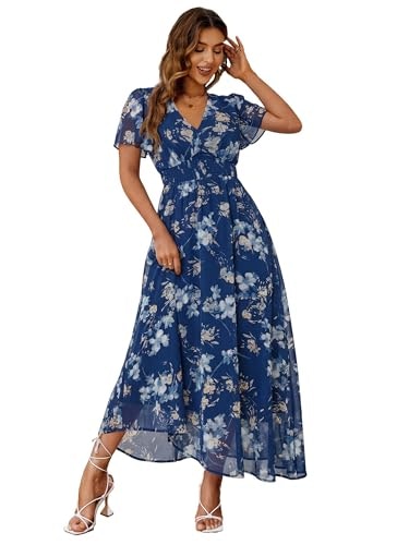 Simplee Women's Boho Floral V-Neck Maxi Dress: $47.59 Simplee Women's Boho Floral V-Neck Maxi Dress: $47.59