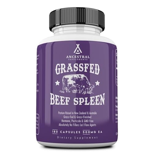 Ancestral Supplements Grass-Fed Beef Spleen 3,000mg 180-Capsule Bottle: $40.80 Ancestral Supplements Grass-Fed Beef Spleen 3,000mg 180-Capsule Bottle: $40.80