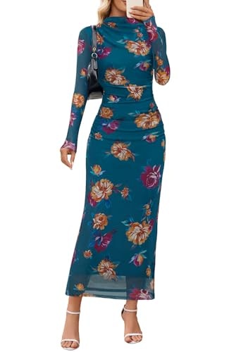 Merokeety Women's Long Sleeve Floral Maxi Dress: $36.78 Merokeety Women's Long Sleeve Floral Maxi Dress: $36.78