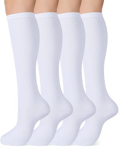 Sorfneo Women's Knee High Cotton Dress Socks 4-Pack: $11.04 Sorfneo Women's Knee High Cotton Dress Socks 4-Pack: $11.04