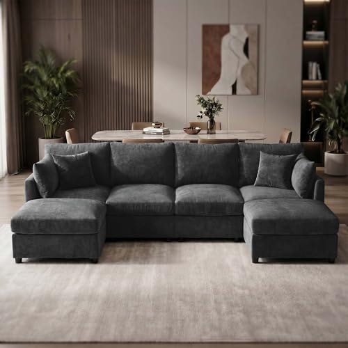 Iroomy 6-Seater Modular U-Shaped Sectional Sofa with Ottoman: $465.11 Iroomy 6-Seater Modular U-Shaped Sectional Sofa with Ottoman: $465.11