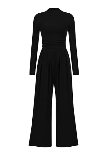 Prettygarden Women's Long Sleeve Wide Leg Jumpsuit: $29.99 Prettygarden Women's Long Sleeve Wide Leg Jumpsuit: $29.99
