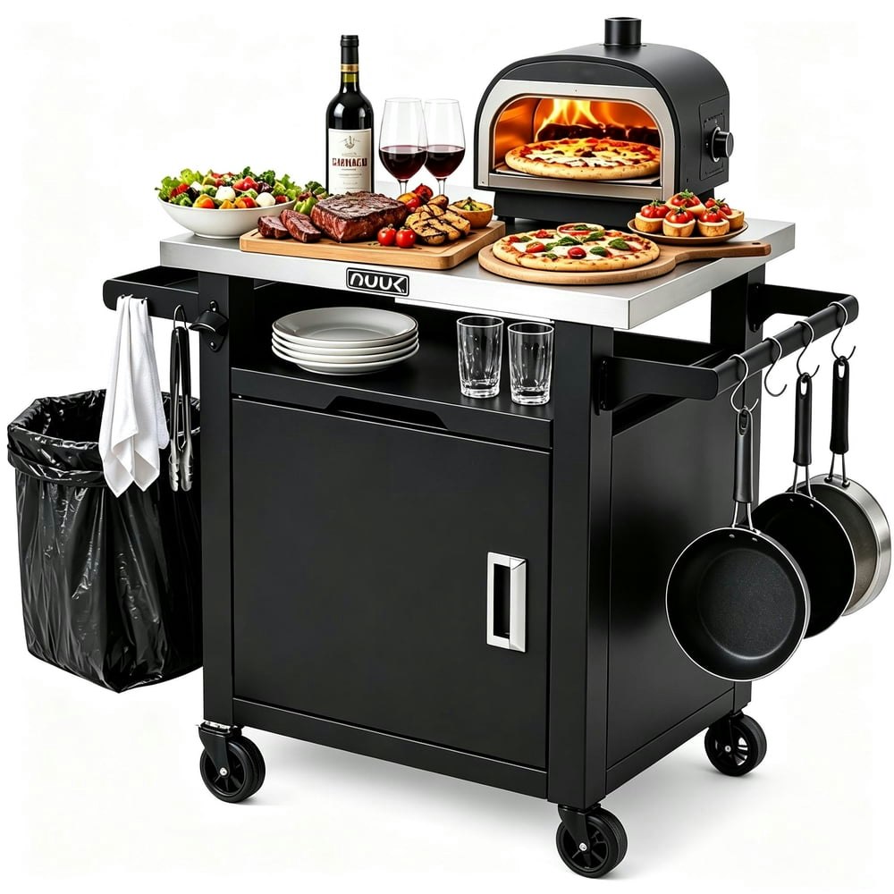 Nuuk Portable Outdoor Grill Cart: $199.99