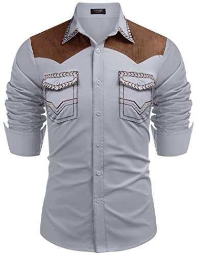 Coofandy Men's Western Embroidered Button-Down Shirt: $29.74 Coofandy Men's Western Embroidered Button-Down Shirt: $29.74
