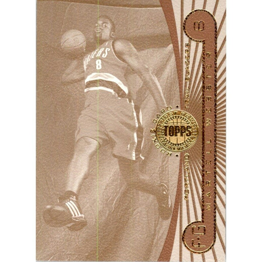 2005-06 Topps First Row Sepia #130 Martell Webster Trading Card: $13.50 2005-06 Topps First Row Sepia #130 Martell Webster Trading Card: $13.50