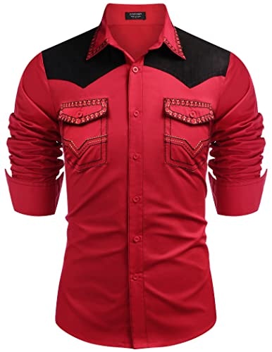 Coofandy Men's Embroidered Western Cowboy Button-Down Shirt: $29.74 Coofandy Men's Embroidered Western Cowboy Button-Down Shirt: $29.74
