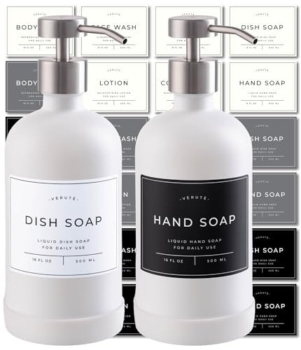 16-oz. Glass Hand and Dish Soap Dispenser Set 2-Pack: $24.99 16-oz. Glass Hand and Dish Soap Dispenser Set 2-Pack: $24.99