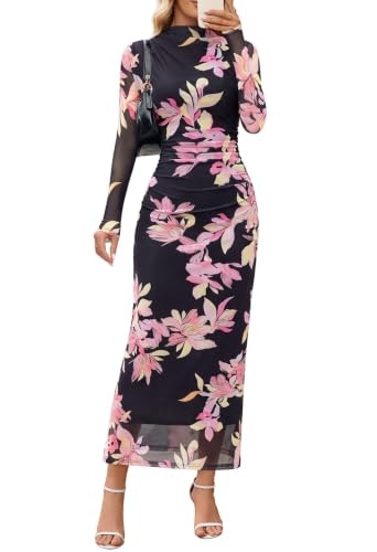 Merokeety Women's Long Sleeve Floral Maxi Dress: $39.97 Merokeety Women's Long Sleeve Floral Maxi Dress: $39.97