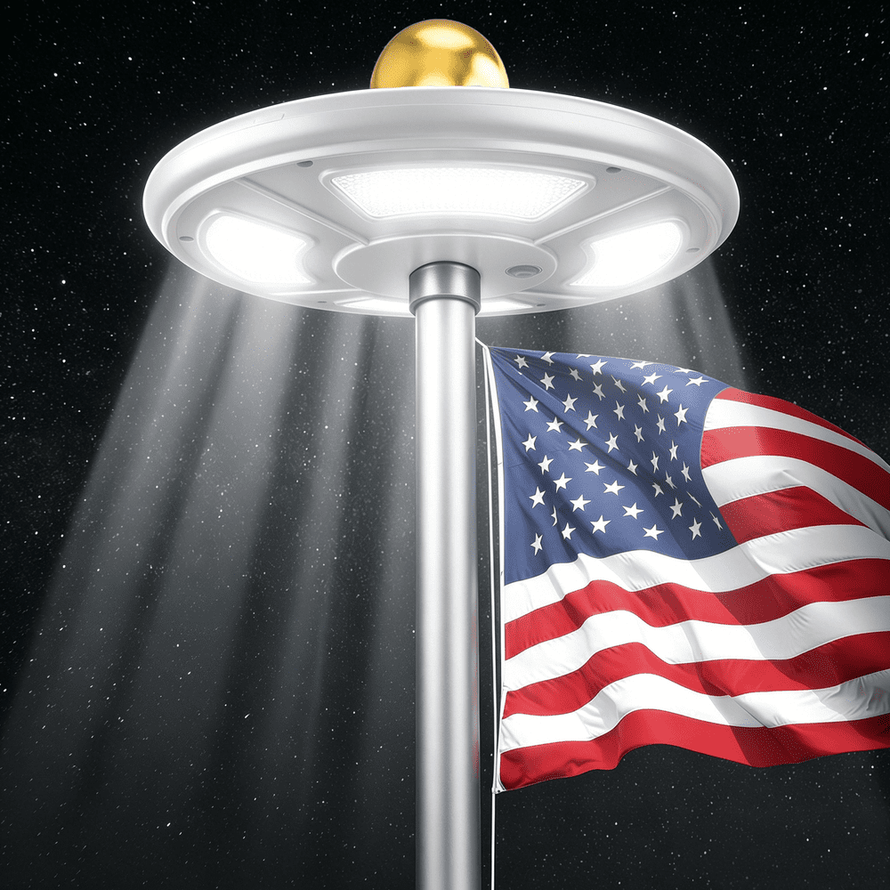 Pucachi 1,300 Lumen Solar-Powered Flagpole Light: $25.99 Pucachi 1,300 Lumen Solar-Powered Flagpole Light: $25.99