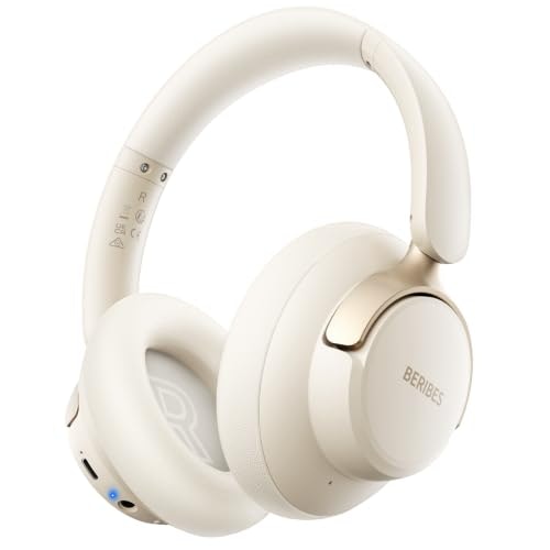 Beribes Hybrid Wireless Active Noise Cancelling Over-Ear Headphones: $27.97