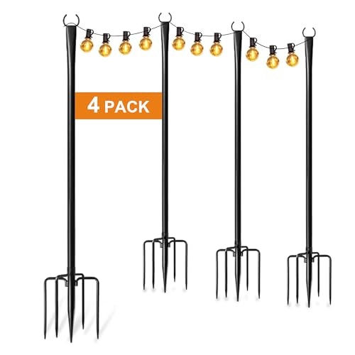 Outdoor String Light Poles 4-Pack: $36.99