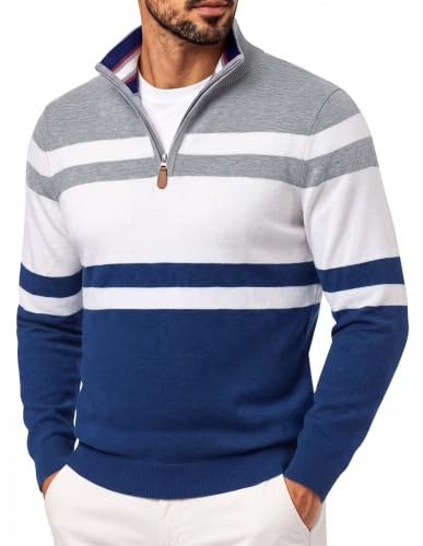 PJ Paul Jones Men's Quarter Zip Pullover Sweater: $28.49