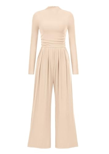 Prettygarden Women's Long Sleeve Wide Leg Jumpsuit: $29.98