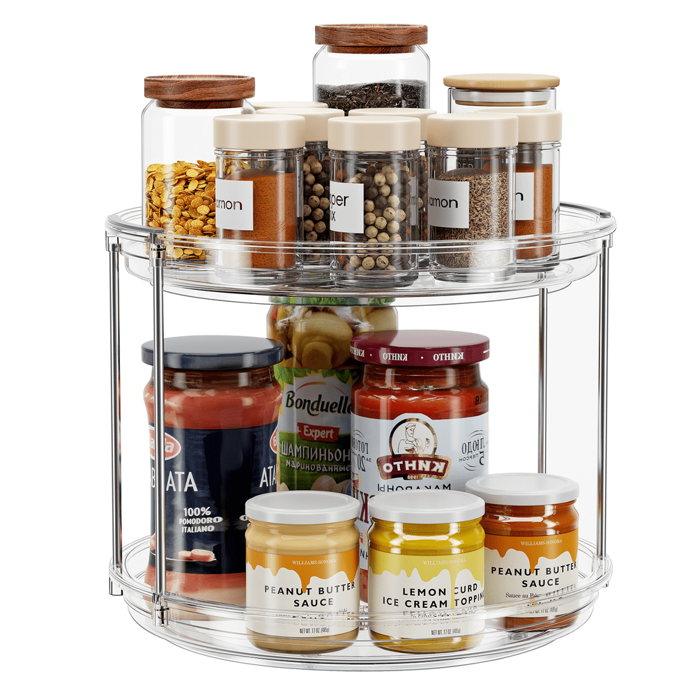Rossny 9.25-inch 2-Tier Rotating Lazy Susan Organizer: $9.29