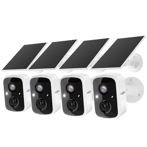 Hiseeu 4MP Wireless Solar Security Camera 4-Pack: $119.98