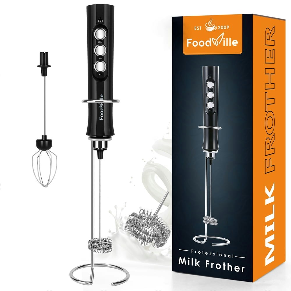FoodVille MF02 Rechargeable Handheld Milk Frother: $11.99