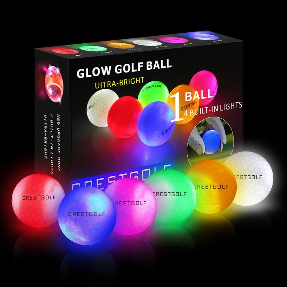Crestgolf Glow-in-the-Dark LED Golf Balls 6-Pack: $17.66