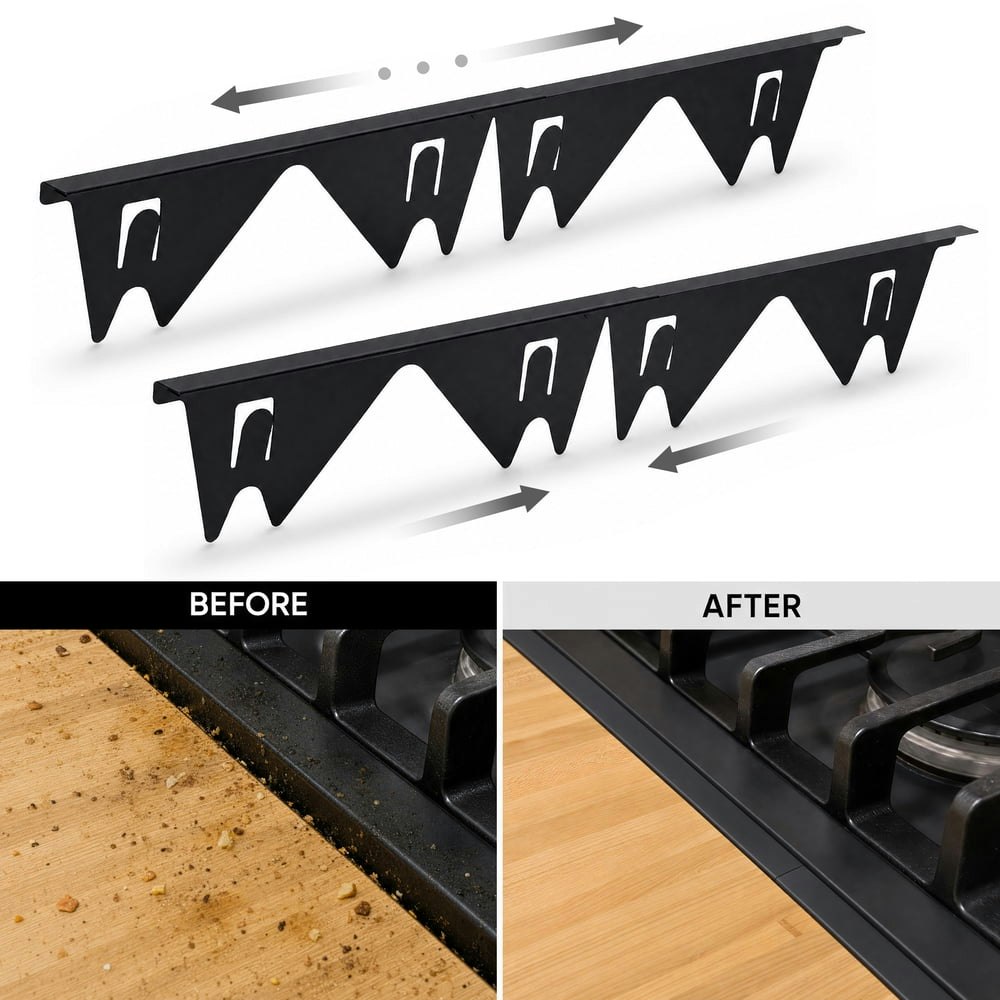 Motmax Adjustable Stainless Steel Stove Gap Covers 2-Pack: $14.57