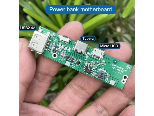 DIY Electronic Power Bank Motherboard with Type-C and Dual USB 2.4A Ports: $12.93