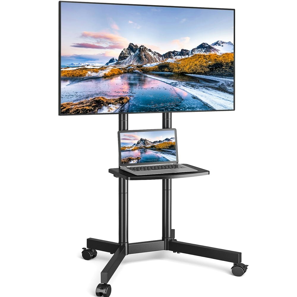 RTVR Mobile Rolling TV Stand Cart for 75-inch TVs: $53.99 RTVR Mobile Rolling TV Stand Cart for 75-inch TVs: $53.99