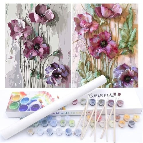 Baisite 12" x 16" Paint by Numbers Kit 2-Pack: $16.99 Baisite 12" x 16" Paint by Numbers Kit 2-Pack: $16.99