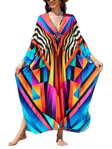 Nfvnkj Boho Plus Size Kaftan Dress: $16.99