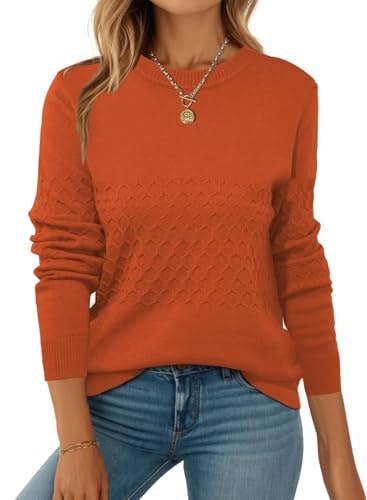 Zeagoo Women's Crew Neck Ribbed Knit Pullover Sweater: $29.99 Zeagoo Women's Crew Neck Ribbed Knit Pullover Sweater: $29.99