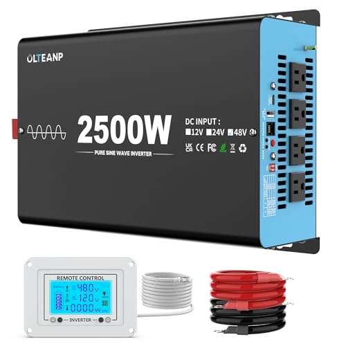 48V 2,500W Pure Sine Wave Inverter: $186.99 48V 2,500W Pure Sine Wave Inverter: $186.99