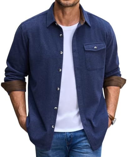 Coofandy Men's Flannel Button-Down Shirt Jacket: $24.99 Coofandy Men's Flannel Button-Down Shirt Jacket: $24.99