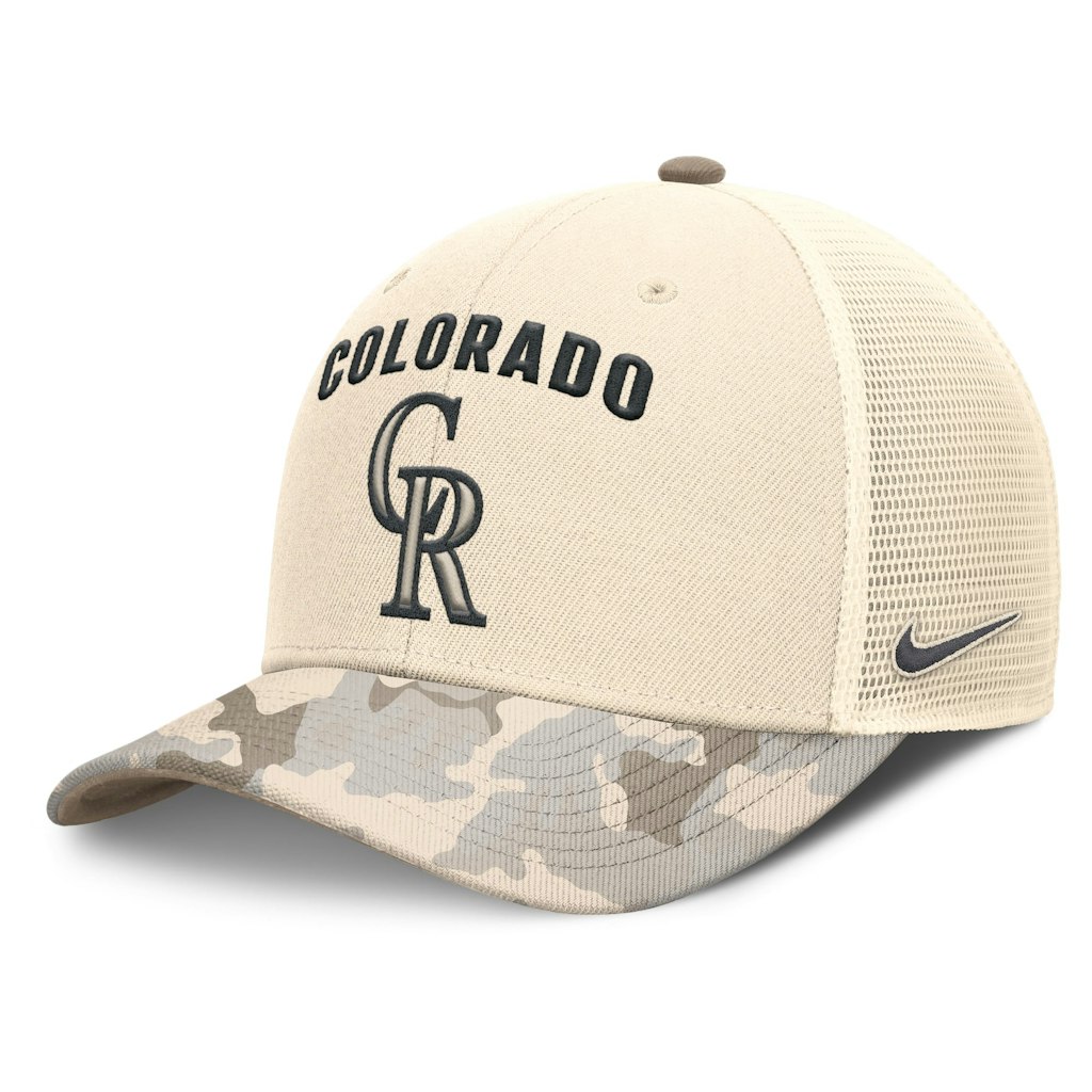 Nike Colorado Rockies Camo Adjustable Trucker Hat: $31.99 Nike Colorado Rockies Camo Adjustable Trucker Hat: $31.99