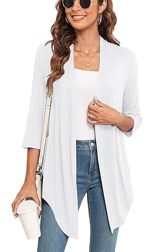 Veryoung Women's Plus Size Open Front 3/4 Sleeve Cardigan: $17.95 Veryoung Women's Plus Size Open Front 3/4 Sleeve Cardigan: $17.95
