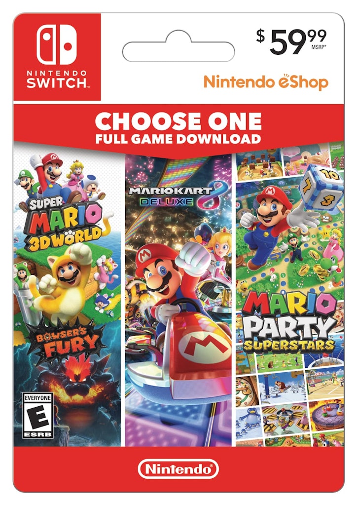 Nintendo Choose One Mario Game: $59.99