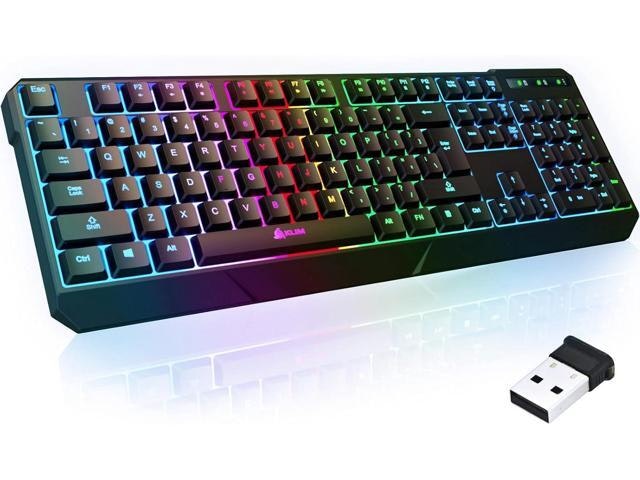 KLIM Chroma Wireless RGB Backlit Gaming Keyboard: $58.44